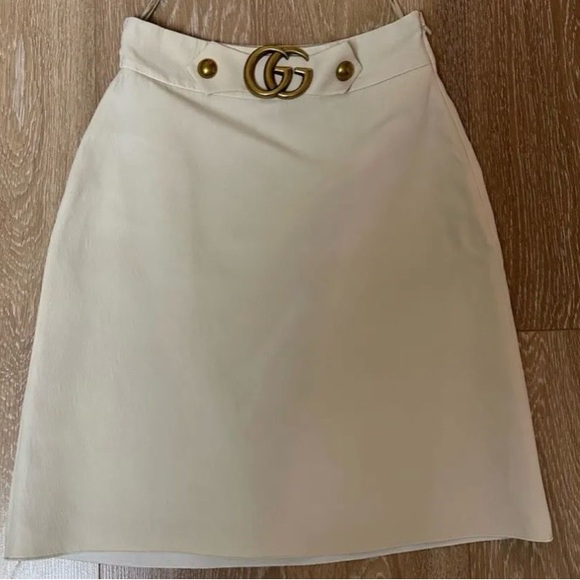 Gucci GG Logo Cream Mini Skirt – Kids Size 10/12 – Fits XXS Adult - Picture 5 of 9